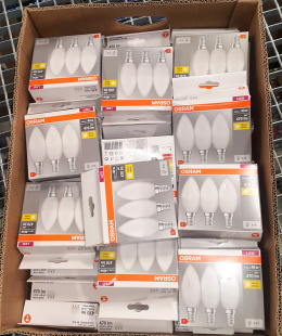 Cardboard box Osram LED bulbs 4.9W E1 - 112 pieces