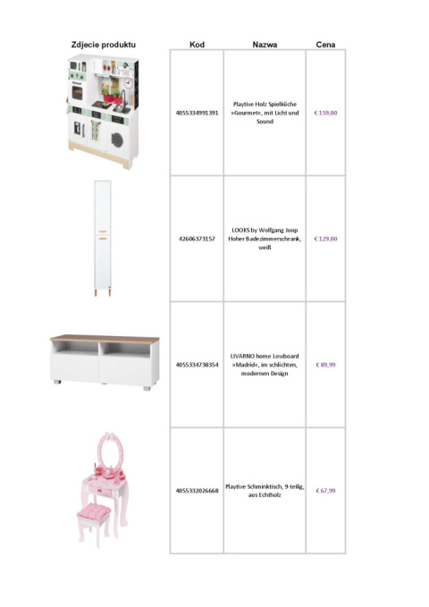 Paleta MIX A/B/C L00021 Zabawki Meble